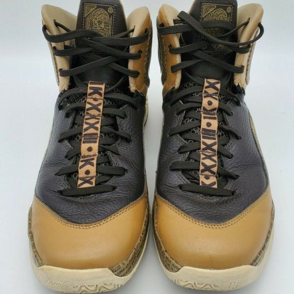 Adidas Boost Derrick Rose 5 Black History Month Shoes Mid Top Brown Gold RARE 11 - Picture 3 of 9